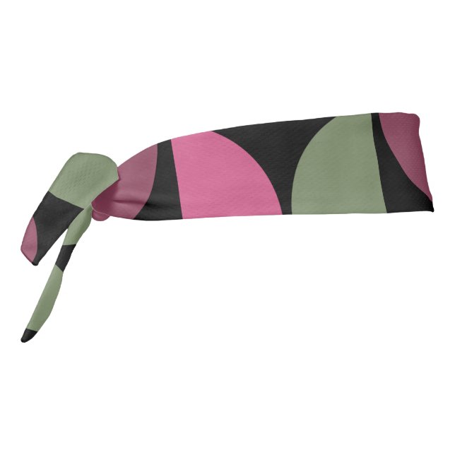 Círculos retro/medio siglo rosa y verde (Girar 270)