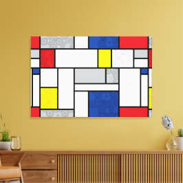 Círculos Retro Mondrian Minimalista Arte Mod De St