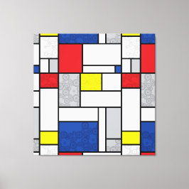 Círculos Retro Mondrian Minimalista Arte Mod De St