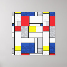 Círculos Retro Mondrian Minimalista Arte Mod De St