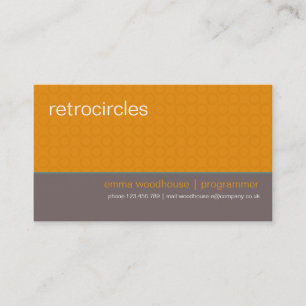 Círculos retros menta y tarjeta de visita del