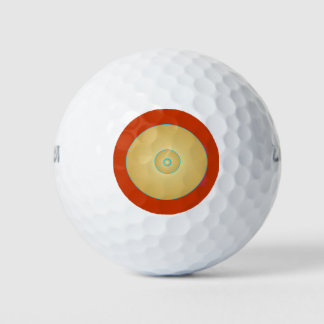Círculos rojos/Naranjas/verdes. Pelotas de golf