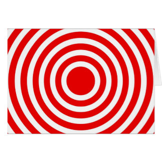 Círculos rojos y blancos