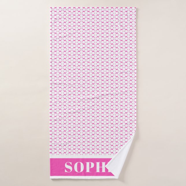 Círculos rosados geométricos modernos niños bebés (Toalla de baño)