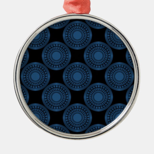 Círculos ultramodernos Ornamento Premium, Azul (Frente)