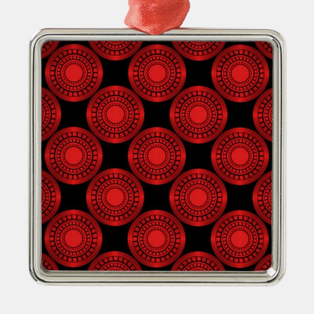 Círculos ultramodernos Ornamento Premium, Rojo (Frente)