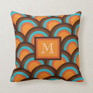 Circunde el modelo, almohada del monograma - trío