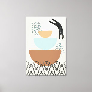 Circunferencia abstracta impresión de lienzo Cat 