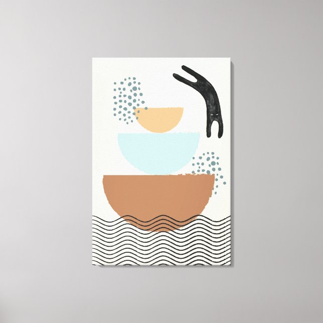 Circunferencia abstracta impresión de lienzo Cat 1 (Anverso)