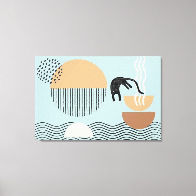 Circunferencia abstracta impresión de lienzo Cat 9 (Anverso)