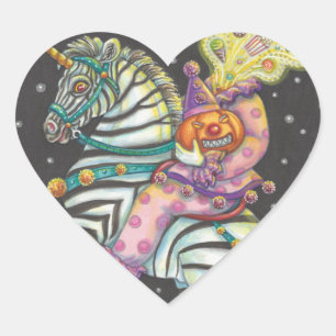 CIRCUS CLOWN, PEGATINAS ZEBRA UNICORN