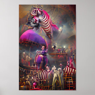 CIRCUS SHOW Fantasma arte ilustracion poster