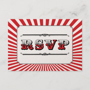 Circus Steampunk RSVP en rojo