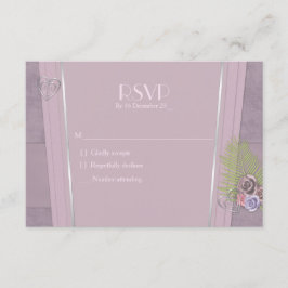 Ciruela turbia, púrpura pálido y boda floral RSVP