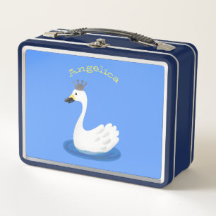 Cisne blanco con personalizado de la corona
