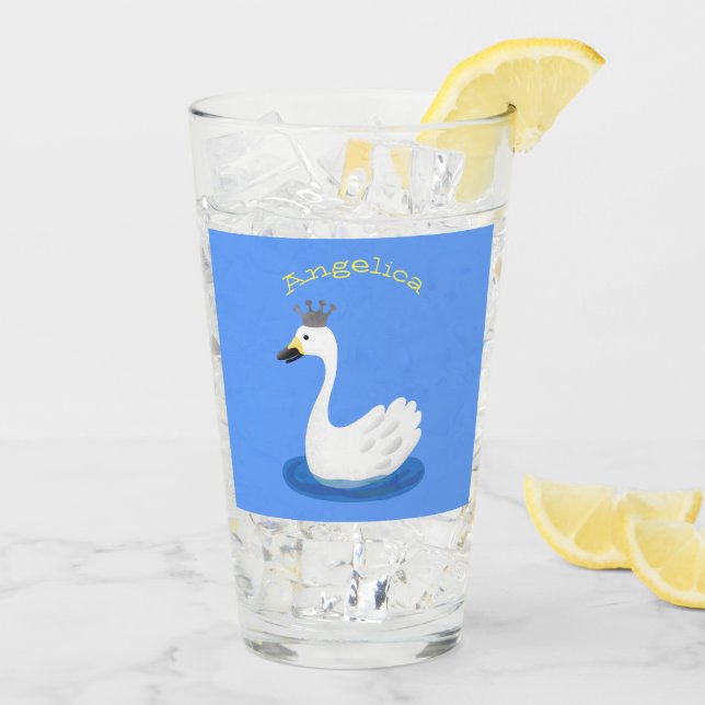 Cisne blanco con personalizado de la corona (Reverso (hielo))