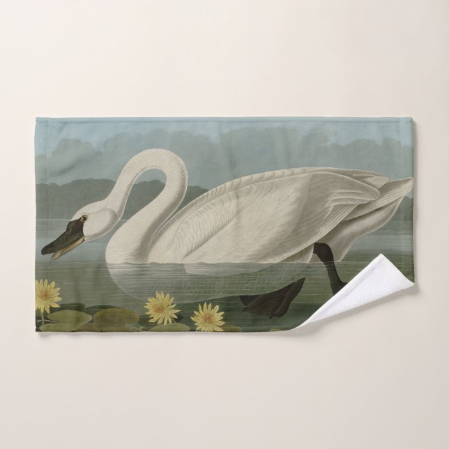 Cisne común estadounidense - Los pájaros de los Es (Toalla de mano)
