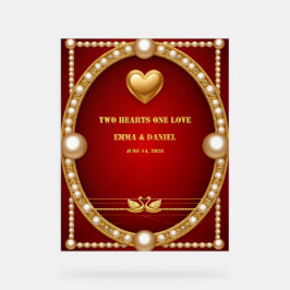 Cisne de Boda de Oro Rojo Pareja Decoración 💍