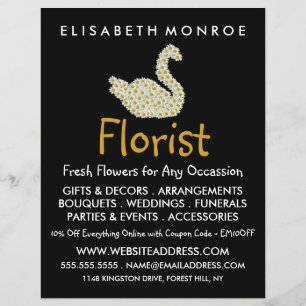 Cisne de margarita floral, publicidad floral