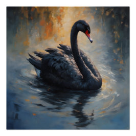 Cisne negra no 7 Poster brillante