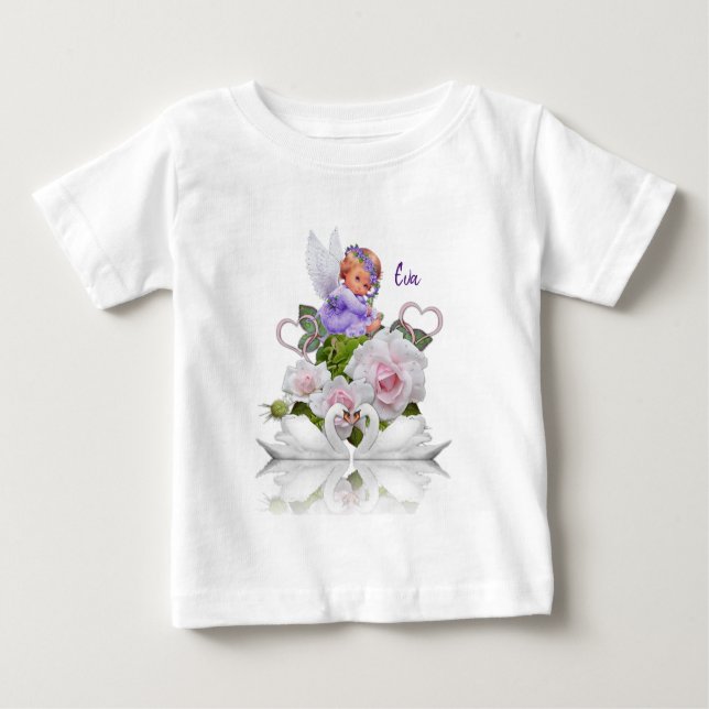Cisnes blancas Ángel de la Camisa Infantil (Anverso)