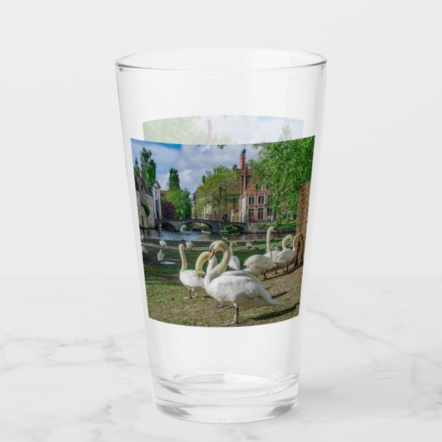 Cisnes blancos en Brujas (Anverso)