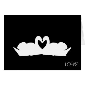Cisnes De Amor Negro Y Blanco