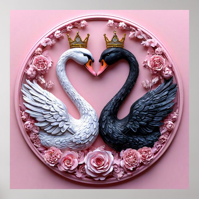 Cisnes de Boda Aman el Arte 🦢🌸🤍✨ (Frente)