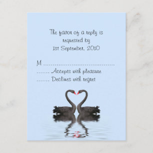 Cisnes de Romancing de la tarjeta de RSVP que