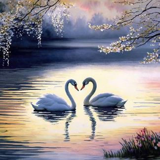 Cisnes enamorados rompecabezas