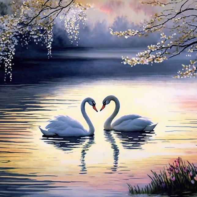 Cisnes enamorados rompecabezas (Subido por el creador)