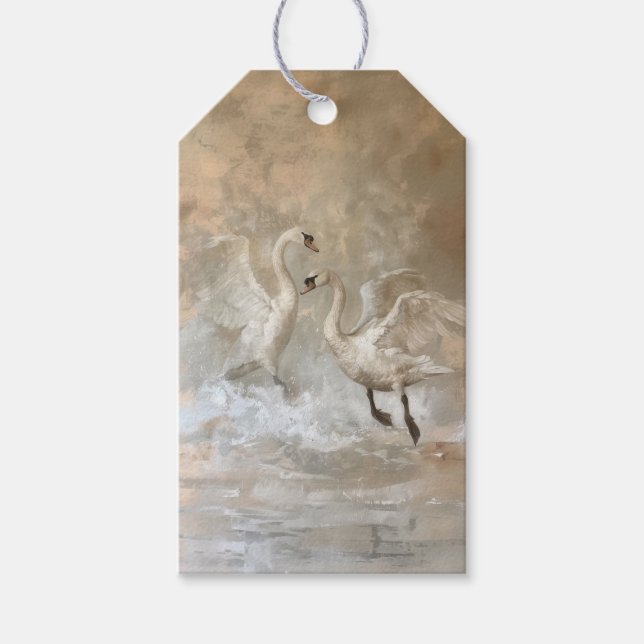 Cisnes - Etiquetas de regalo (Anverso)