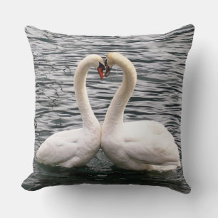 Cisnes Feliz día de San Valentín Almohada para lan