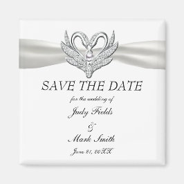 Cisnes Plateados De Cinta Blanca Ahorran El Imán D