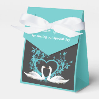 Cisnes Románticas Personalizado Caja de Favor de T