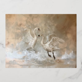 Cisnes - Tarjetas postales de foil