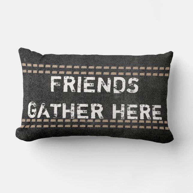 cita a los amigos de almohada rústica de moda reun (Anverso)