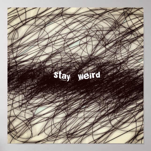 cita abstracta poster permanecer arte de palabras  (Frente)