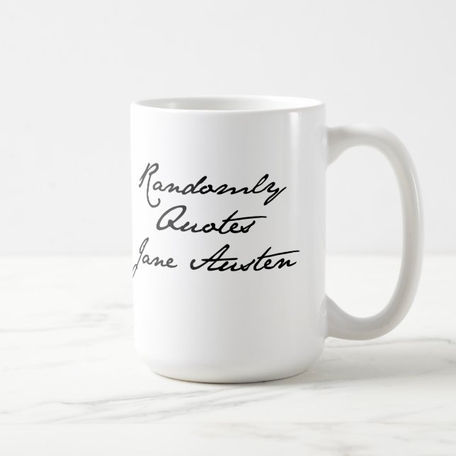 Cita aleatoriamente la taza de Jane Austen (Derecha)