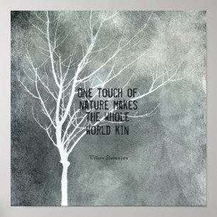 cita arte de naturaleza poster gris y blanco