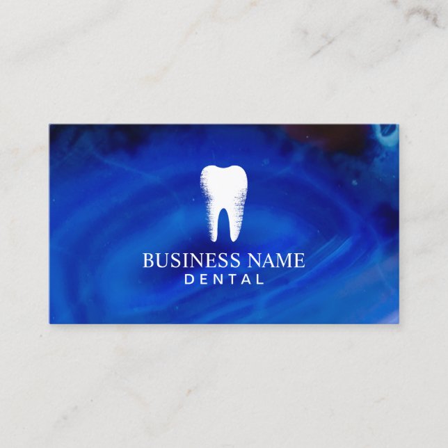 Cita azul elegante del cuidado dental del dentista (Anverso)