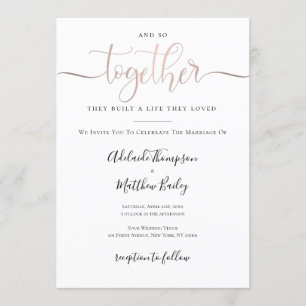 Cita caligráfica de invitaciones a fotografía Boda