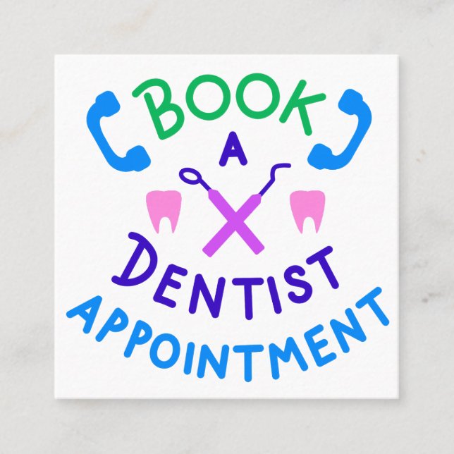 Cita con dentista de cuidado dental profesional (Anverso)