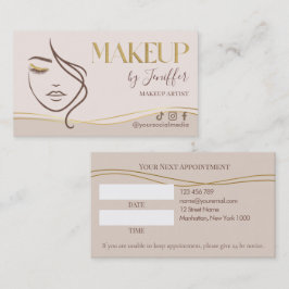 Cita con esteticista de Beige y Oro Elegante