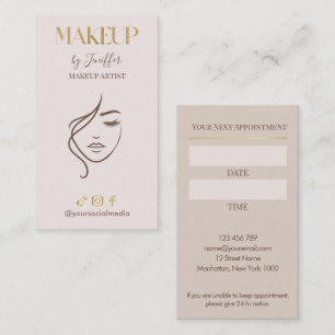 Cita con esteticista de Beige y Oro Elegante