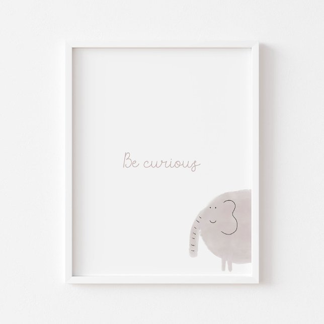 Cita curiosamente elefante estampado de arte en la (Subido por el creador)