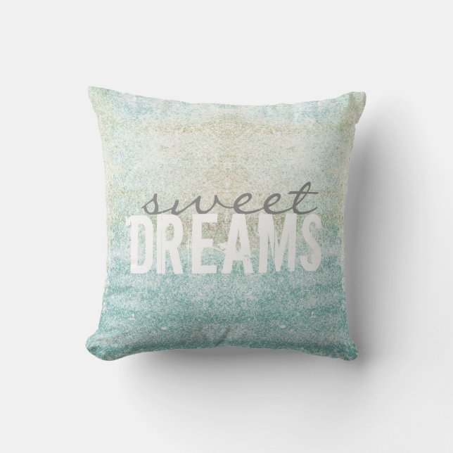 cita de almohada de sueños dulces sobre azul claro (Anverso)