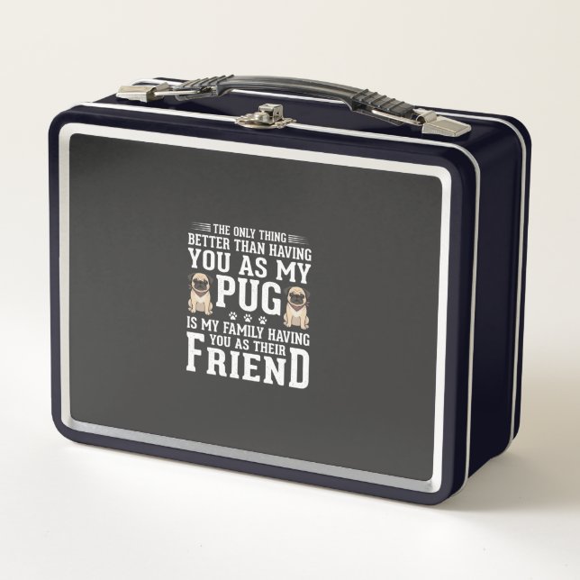 Cita de amigo familiar de perro Pug (Anverso)