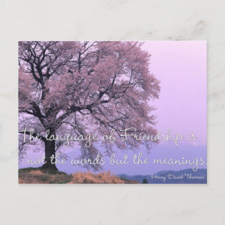 Cita de amistad 1 - Postales de árbol de flores de