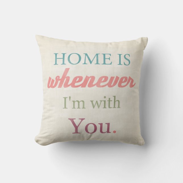 Cita de amor arte Typohraphy almohada impresa (Anverso)